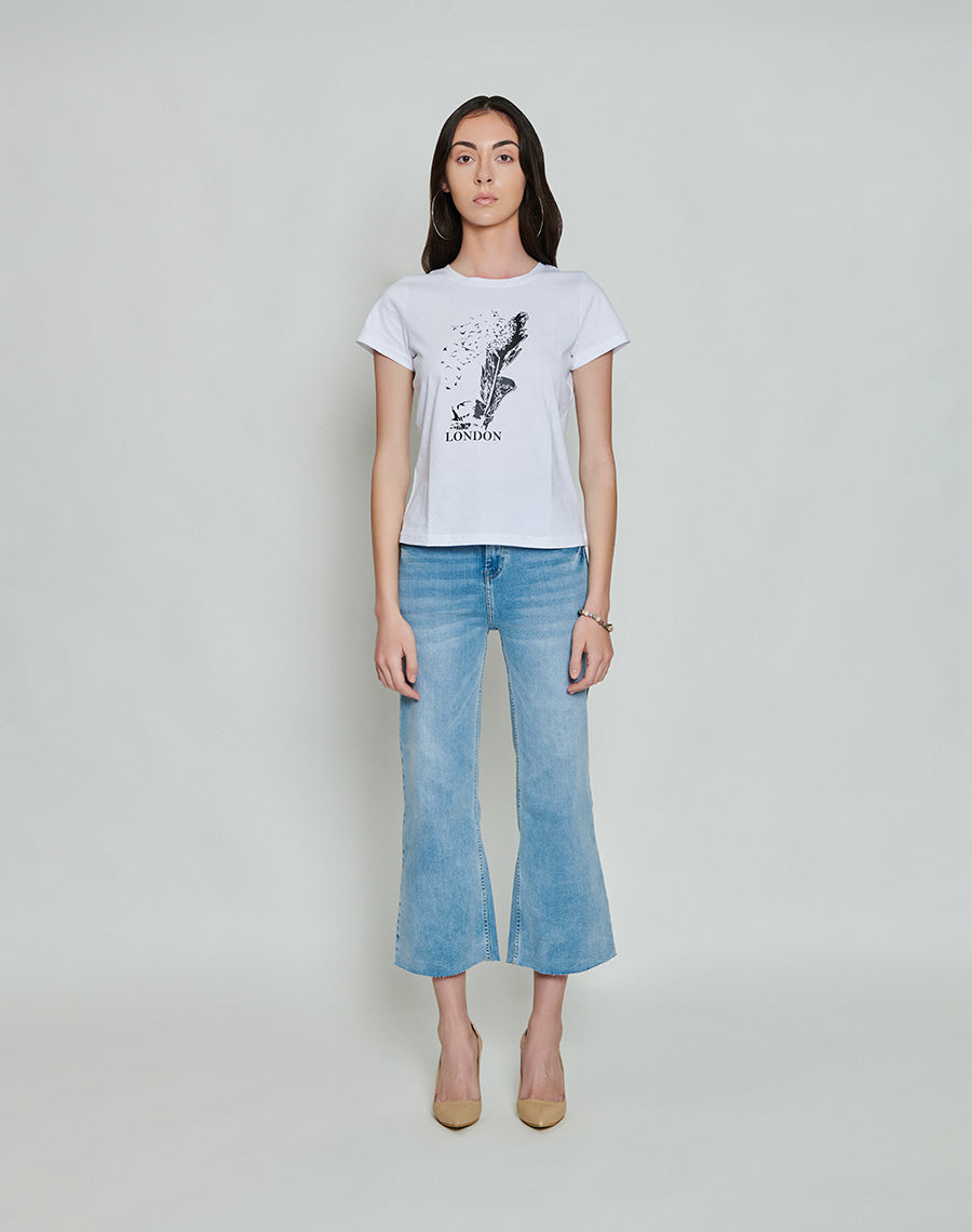 Light Blue Wide-legged Jeans