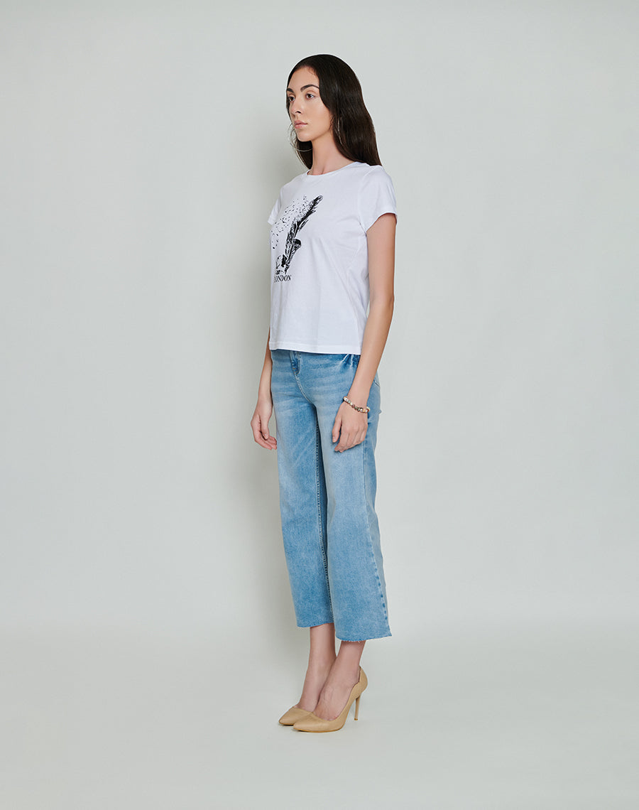 Light Blue Wide-legged Jeans