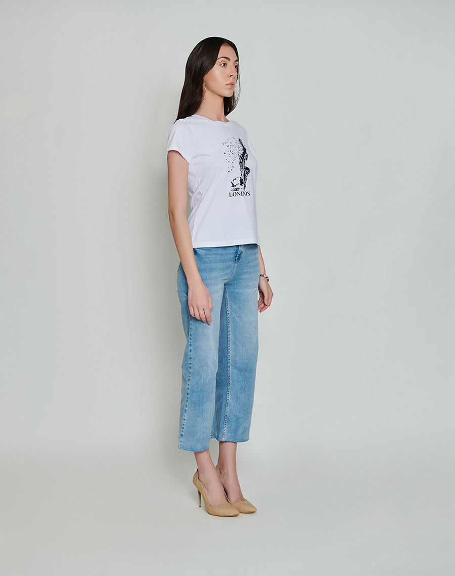 Light Blue Wide-legged Jeans