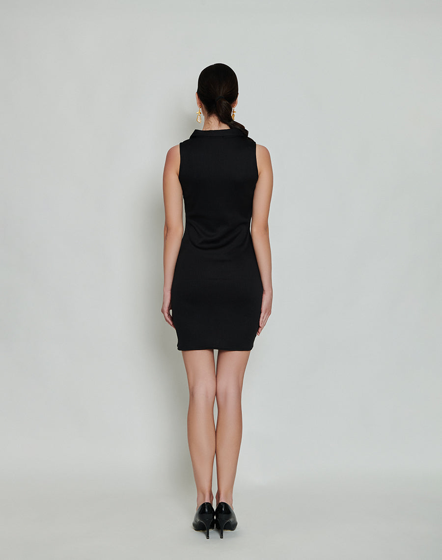 Short Bodycon Dress - Black