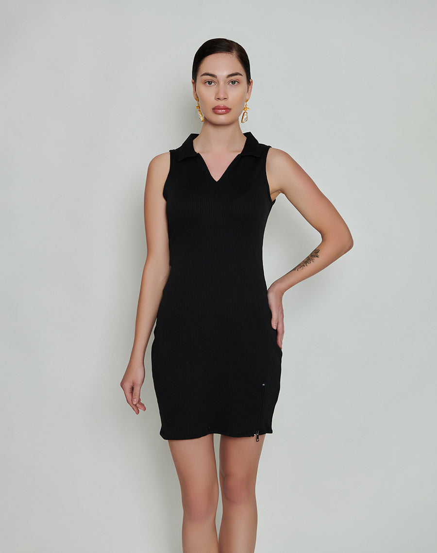 Short Bodycon Dress - Black