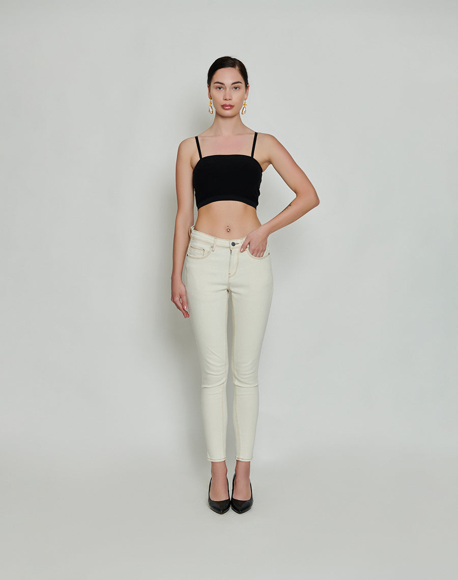 Milennial Beige Skinny Fit Jeans