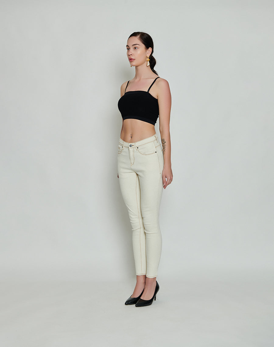 Milennial Beige Skinny Fit Jeans