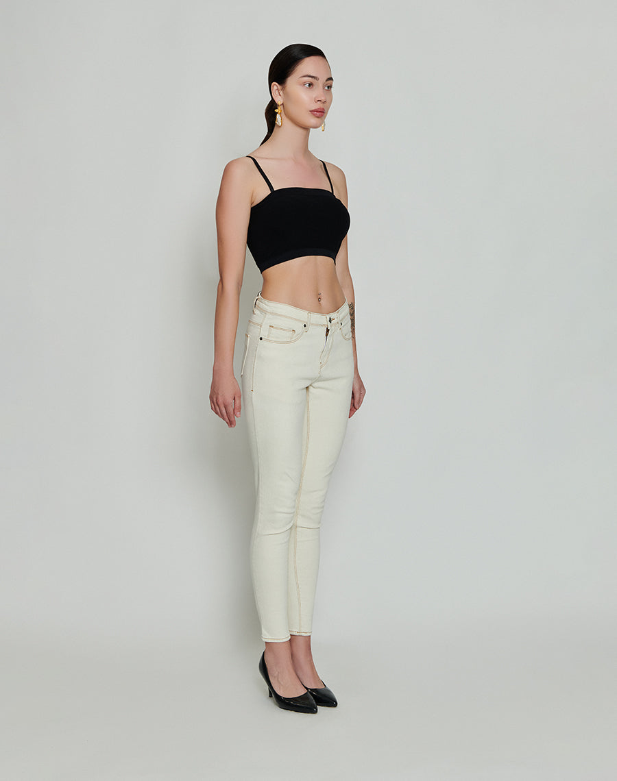 Milennial Beige Skinny Fit Jeans