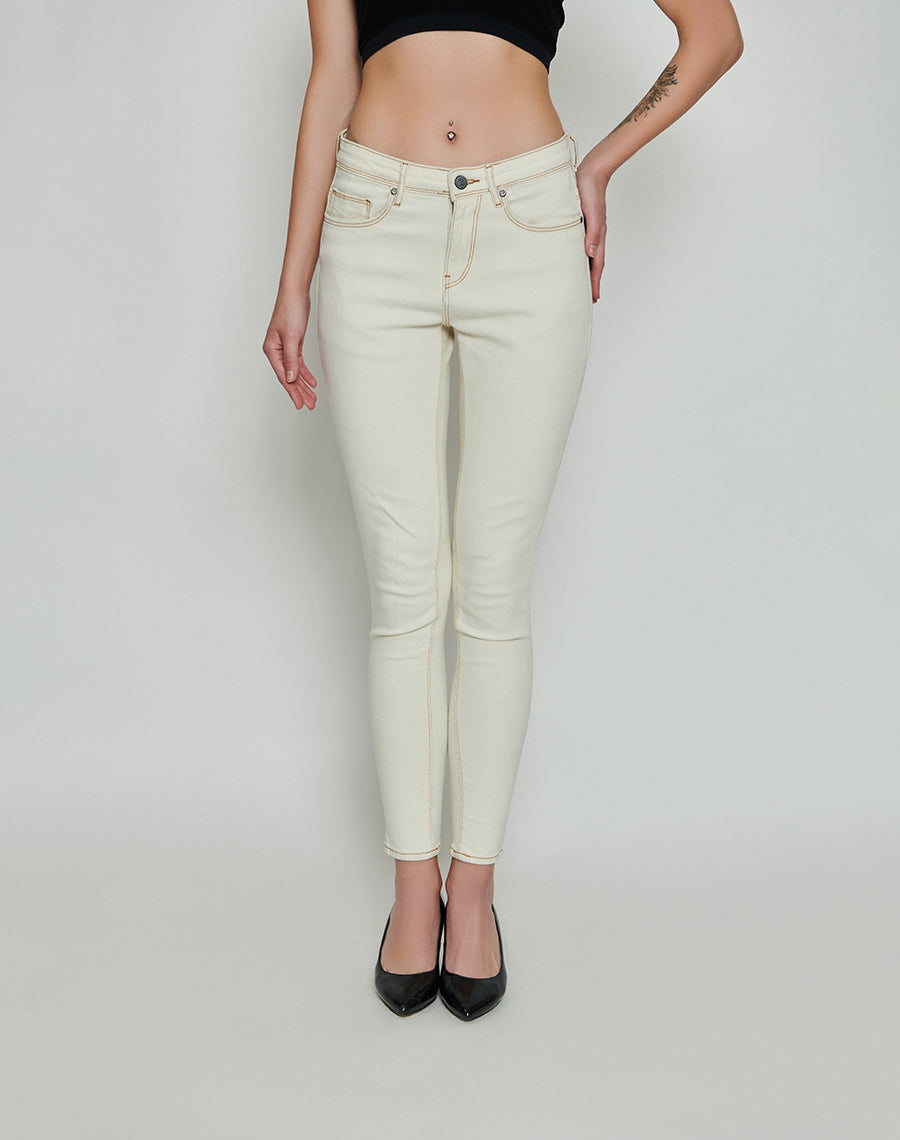 Milennial Beige Skinny Fit Jeans