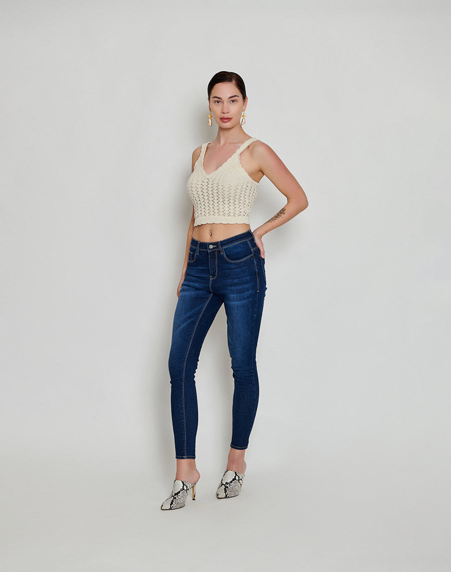 Millenial Dark Blue Skinny Fit Jeans