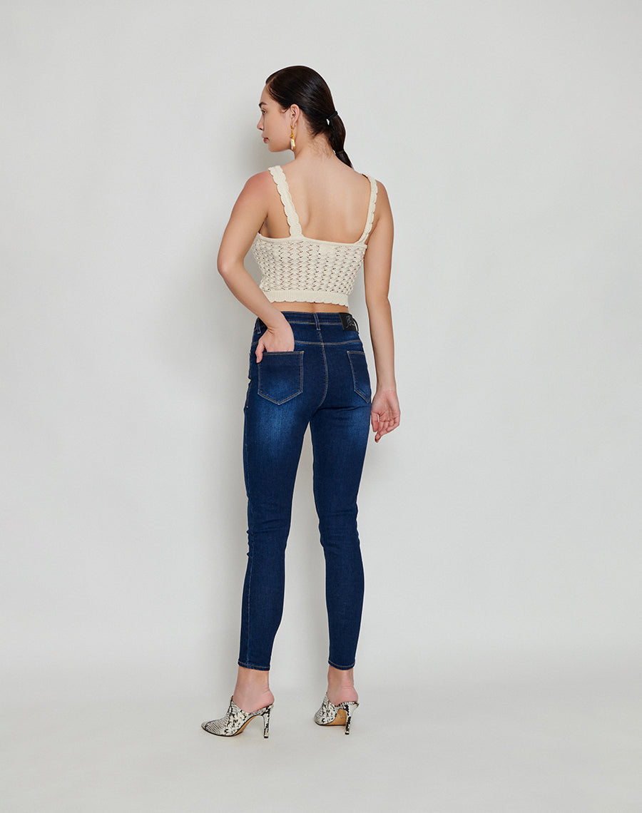 Millenial Dark Blue Skinny Fit Jeans