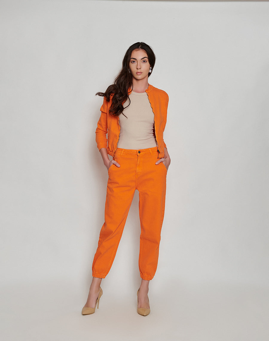 Comfort Chic Orange Slouchy Jeans