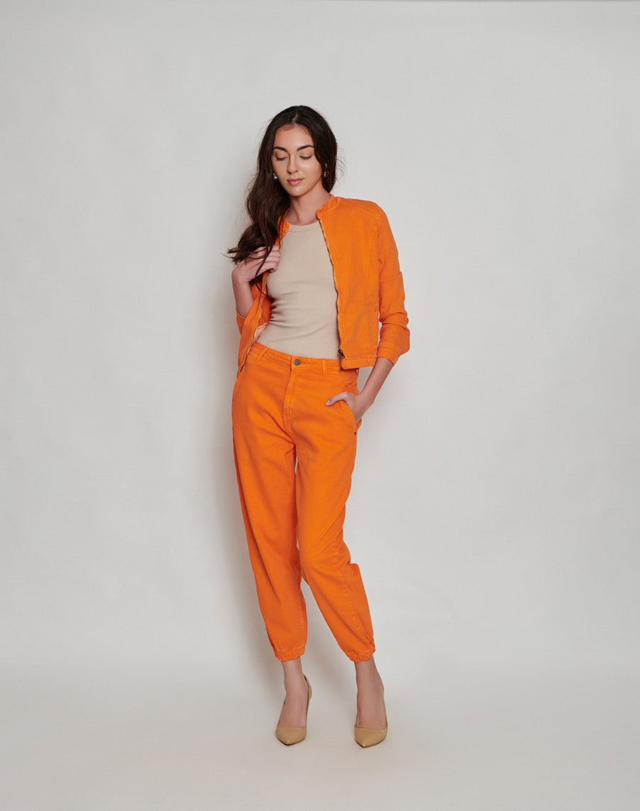 Comfort Chic Orange Slouchy Jeans